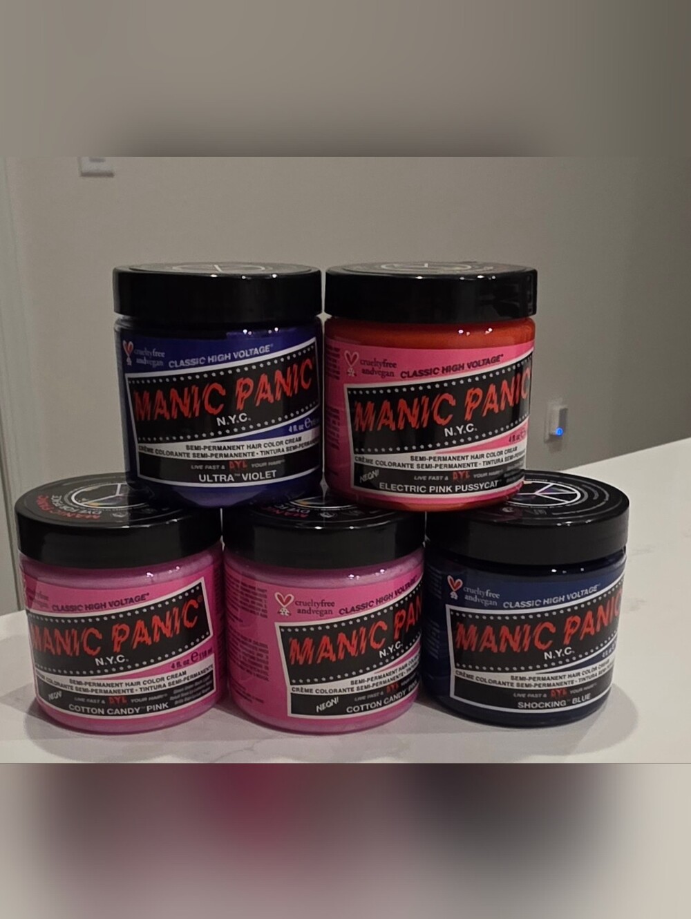 Manic Panic Semi-Permanent Hair Color Cream - Multi Pink & Violet Shades